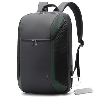 BANGE Smart Business Laptop Backpack Waterproof can fit 15.6-17.3 Inch Laptop with 3.0 USB charging port for men and women - color: Green
