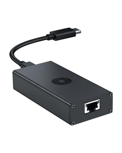 USB C to 10Gbps Ethernet Adapter,Type-C to RJ45 Network Card | 10Gigabit Thunderbolt 3/4 with Intel JHL6340 & AQC107 Chip, Built-in Cooling Fan,For MacBook, Laptop, PS5, LAN Converter - color: USB4.0Type-C to RJ45 10G