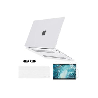 Case for MacBook Air 13 inch A1466 A1369 2010-2017 Release, 5 in 1 Plastic Hard Shell&Keyboard Cover&Screen Protector&Webcam Cover,Matt Clear - color: Matt Clear