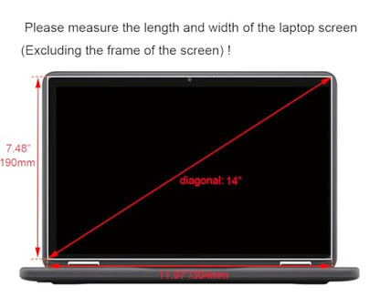 2 Pack 14" Anti Glare Screen Protector Compatible for HP OmniBook Ultra 14" 14-fe/fh/fd Series, OmniBook 5/7/X 14" 14-fp 14-he 14-fr 14-fm/fk Laptops with 16:10 Aspect (Dimension 11.97"L x 7.48"W)