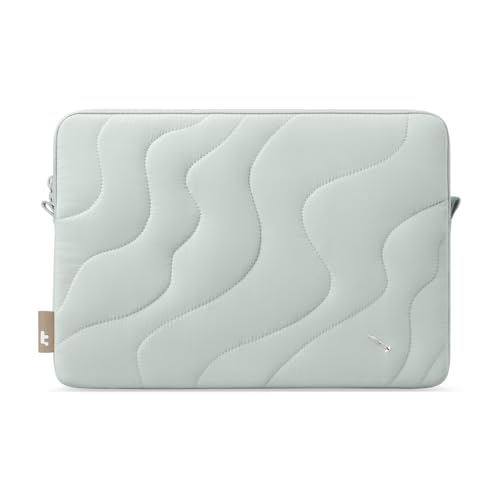 tomtoc 360 Protective Puffy Laptop Case for 14-inch MacBook Pro M5 Pro/Max | 2026, A3426 A3427, M4/M3 Pro/Max A3434 A3112 A3401 Quilted Soft Puffer Sleeve Bag Fits 13.5"/13.8" Surface Laptop 7/6/5/4/3 - color: Lakeshore, size: 14-inch for MacBook Pro
