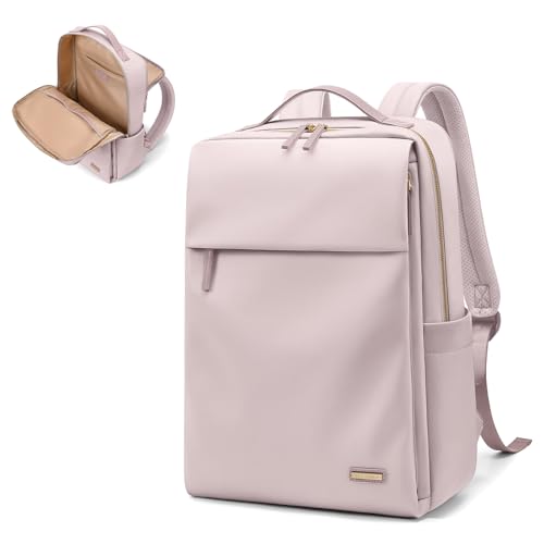 GOLF SUPAGS Travel Laptop Backpack for Women Airline Approved for Work College Travel Multi-Functional Casual Daypack Teacher Nurse Bags Fits 15.6 Inch Notebook (Pinkish Grey) - color: Pinkish Grey