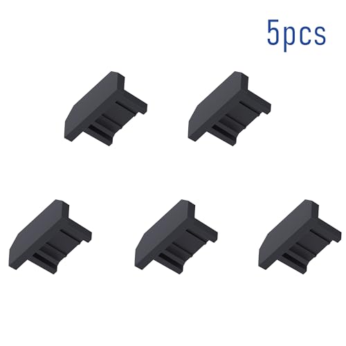 5 PCS Micro USB Port Anti-dust Plugs, Silicone Covers Caps Stoppers, Port Protector for PC Laptop Notebook Computers, Other Devices, 0.26 x 0.09 (LxW) - size: Micro USB/Black/5 PCS
