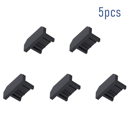 5 PCS Micro USB Port Anti-dust Plugs, Silicone Covers Caps Stoppers, Port Protector for PC Laptop Notebook Computers, Other Devices, 0.26 x 0.09 (LxW) - size: Micro USB/Black/5 PCS