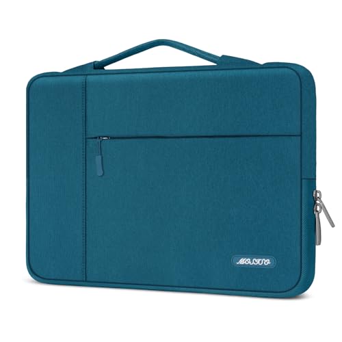 MOSISO Laptop Case 13.3 inch, 13-13.3 inch Laptop Sleeve with Handle Compatible with MacBook Air/Pro 13/Pro 14 M5 M4 M3 M2 M1,HP Dell ASUS Lenovo, Polyester Multifunctional Computer Bag, Deep Teal - color: Deep Teal, size: 13.3 inch