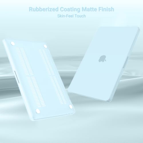 MOSISO Compatible with MacBook Pro 16 inch Case M5 M4 M3 M2 M1 2026-2021 | A3429 A3428 A3403 A3186 A2991 A2780 A2485, Protective Hard Shell Case&Keyboard Cover&Screen Film&Pouch, Cloud Blue - color: Cloud Blue