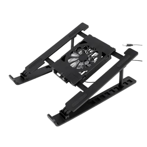 Universal Laptop Tablet Cooling Stand with Fan Foldable Adjustable Speed Portable Desktop Radiator Holder for Home Office