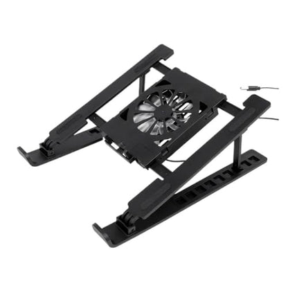 Universal Laptop Tablet Cooling Stand with Fan Foldable Adjustable Speed Portable Desktop Radiator Holder for Home Office