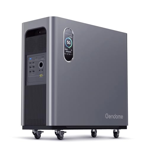 Gendome Portable Power Station Home3000, 3072Wh LiFePO₄ Battery, 3000W AC/140W USB-C Output, 17 Output Ports, Power Station for Home Use RVs Camping Emergencies - style: HOME3000