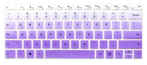 Silicone Keyboard Protective Skin Cover Compatible with 2019 Microsoft Surface Pro 7, 2016-2018 Surface Pro 4 / Pro 5 / Pro 6 (Purple Ombre) - color: Purple Ombre 3, size: Compatible with Surface Pro 4 5 6 7