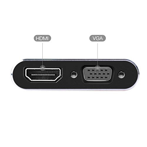 Chenyang USB 3.0 to HDMI ＆ VGA HDTV Adapter Cable External Graphics Card for Windows Laptop - color: USB 3.0 to HDMI ＆ VGA