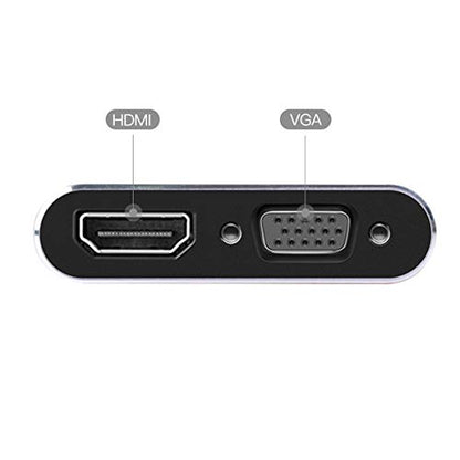 Chenyang USB 3.0 to HDMI ＆ VGA HDTV Adapter Cable External Graphics Card for Windows Laptop - color: USB 3.0 to HDMI ＆ VGA