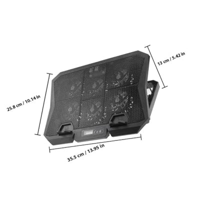 HOMSFOU Laptop Cooling Pad with 6 Quiet Fans 15.6 Inch Adjustable Speed Blue Light Laptop Stand Cooler for Gaming and Office Use