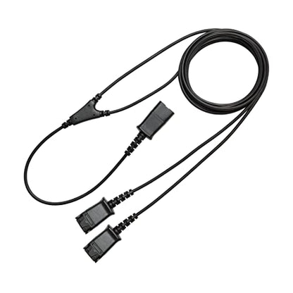 Y-Training Y-Splitter Headset Adapter Cable Compatible with Plantronics QD Headset for Training Purposes - size: No switch + plantronics-qd