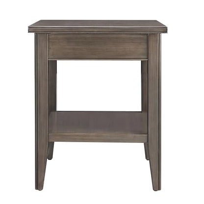 Leick Home Laurent End Table, 24", Smoke Gray - color: Gray / Pewter