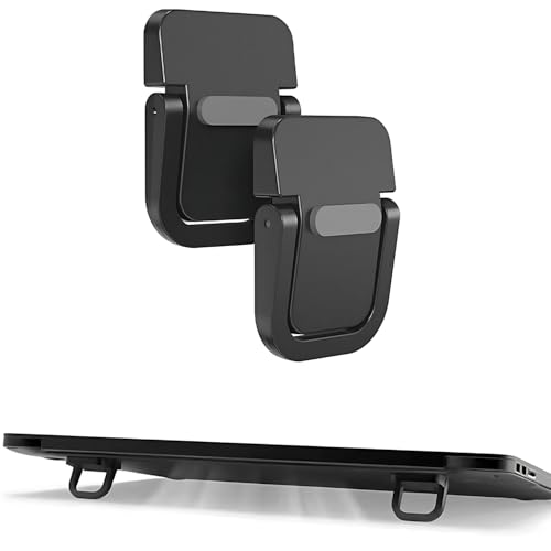 Portable Laptop Stand Zinc Alloy Anti-Slip Keyboard Riser Suitable for 10-17 Inches Laptops, Black - color: Black