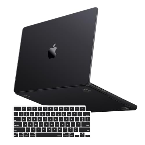 MOSISO Compatible with MacBook Pro 14 inch Case M5 M4 M3 M2 M1 2026-2021 | Ultra-Thin Seamlessly Closes Crack-Resistant Protective Hard Matte Shell&Keyboard Cover, Space Black Clear - color: Space Black Clear
