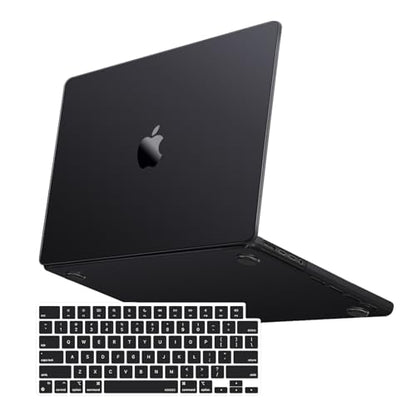 MOSISO Compatible with MacBook Pro 14 inch Case M5 M4 M3 M2 M1 2026-2021 | Ultra-Thin Seamlessly Closes Crack-Resistant Protective Hard Matte Shell&Keyboard Cover, Space Black Clear - color: Space Black Clear