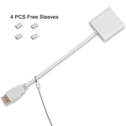 20 Pack Adjustable Cable Tethers, Universal Adapter Lock Kit DIY Kit Stainless Steel with Nylon Coat Tether Computers/Dongles/HDMI/VGA/DP/Mac Adapter - size: 20