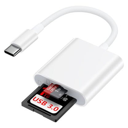 for iPhone 17e 17 Air 17 Pro Max, SD Card Reader for iPhone 16e 16 Pro Max Plus 15 iPad Mac, USB C Micro SD Card Adapter Camera Memory Card Reader for SD,Micro SD,SDHC,SDXC,TF Card,Micro SDHC,UHS-I/II