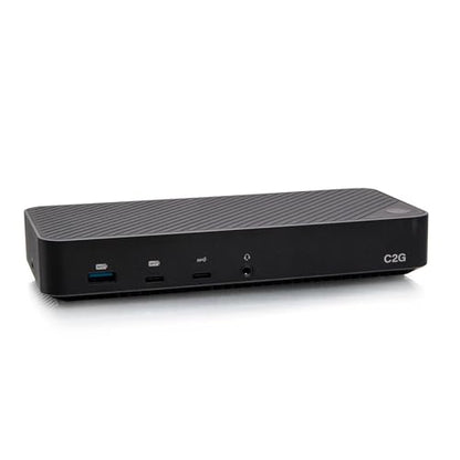 C2G USB-C® 11-in-1 Hybrid DisplayLink and DP Alt Mode Triple 4K Docking Station with HDMI®, DisplayPort™, Ethernet, USB, 3.5mm Audio and Power Delivery up to 100W