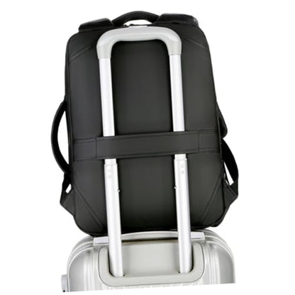 Large Capacity USB Charging Laptop Backpack for Men, Business Bookbag with Waterproof Black Exterior, Portable Computer Bag Suitable for Travel and Work