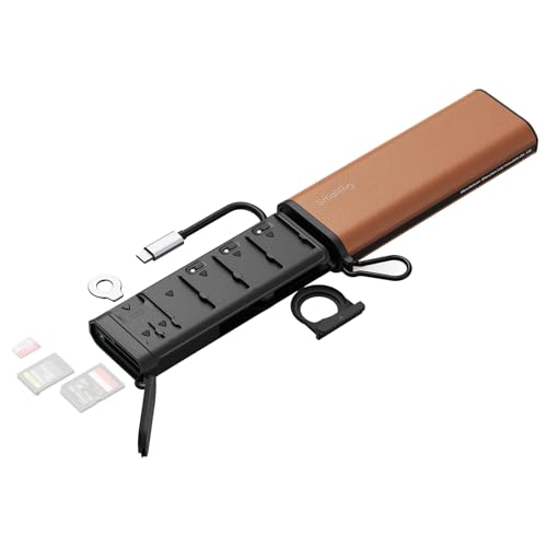 SmallRig Multifunctional Card Reader & Card Holder (CFexpress Type B), with Slot for AirTag, High-Speed Memory Card Reader for SD, SDXC, Micro SD, SDHC, 3 Card Read Simultaneously, 9 card slots - 4532 - size: CFexpress Type B