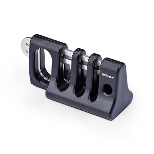 StarTech Peripheral Cable Anchor Lock, TAA (Cable-Organizer-Lock) | Use with Laptop Security Cable, Secure Keyboard/Mouse, Cable Trap with Metal Plate - style: Cable Organizer Lock