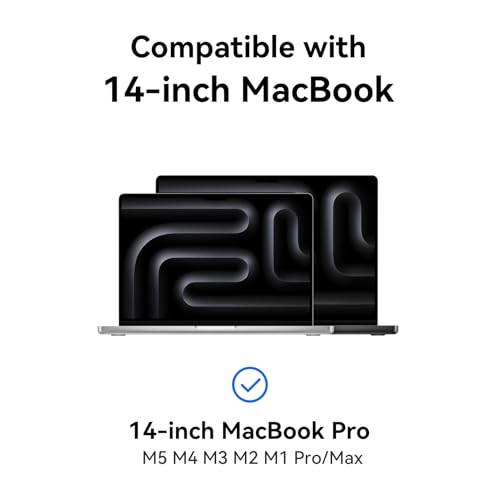 Omnpak Laptop Sleeve for 14" MacBook Pro M5-M1 Pro/Max, Shockproof | Protective Case with Accessory Pocket and YKK Ziper,Water-Resistant, 360° Shockproof Cover - size: 14-inch for MacBook Pro