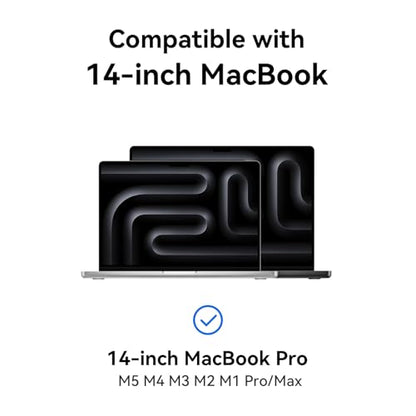 Omnpak Laptop Sleeve for 14" MacBook Pro M5-M1 Pro/Max, Shockproof | Protective Case with Accessory Pocket and YKK Ziper,Water-Resistant, 360° Shockproof Cover - size: 14-inch for MacBook Pro