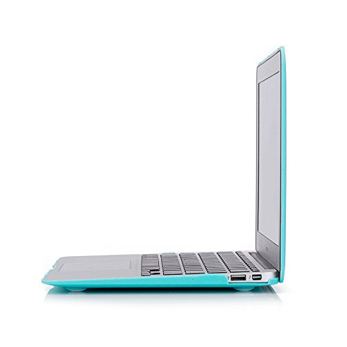 RUBAN Case for MacBook Air 13 Inch (Models: A1369 & A1466, Older Version 2010-2017 Release), Slim Snap On Hard Shell Protective Cover and Keyboard Cover, Turquoise - color: Turquoise