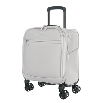Verage Underseat Carry On Luggage with Wheels,14-Inch,Cloud Gray | Personal Item Bag,Airline Approved, Laptop Compartment, USB Charging Port - color: Cloud Gray, size: 14-Inch Compact Underseat