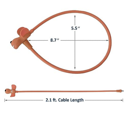 Bike Cable Lock with Keys,Silicone Covered Kids Cable Lock Cartoon Lock,2 Feet Lock for Bike,Door,Skateboard,Helmet and More (Brown, Large) - color: Brown