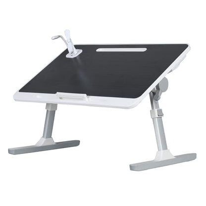 Laptop Bed Tray Table, Adjustable Laptop Bed Stand, Portable Standing Table with Foldable Legs, Foldable Tablet Table for Sofa Couch Floor Black - color: Black