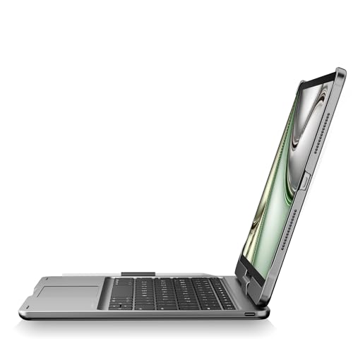 Wireless Keyboard Case for iPad Pro 11 inch M5 2025 & M4 2024 Space Gray | Pekarejue 360 Rotatable, Pencil Holder, Multi-Touch Trackpad, Backlit Keys, Swivel Cover A3357A3358 A3359 A2836 A2837 A3006 - color: Space Gray, size: iPad Pro 11 (M4/M5)