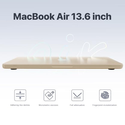Macaset for MacBook Air 13 inch Case | M5 M4 M3 M2 | 2026–2022 | Precision Fit | Original-Color Match | Durable Hard Shell | Micro-Clip Closure | Scratch & Fingerprint Resistant - color: Frosted Starlight