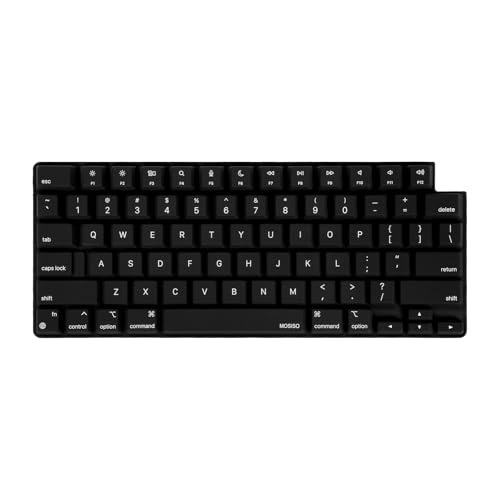 MOSISO Silicone Raised Keyboard Cover for Long Nails, Keyboard Cover with Cleaning Brush, Compatible with MacBook Air 15 M3 A3114 M2 A2941/Air 13.6/Pro 14/16 M4 M3 M2 M1, Black