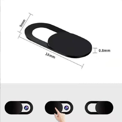 [8 Pack] Slide Webcam Cover Ultra Slim Web Camera Cover fits Laptop, Desktop, Computer, Smartphone,Protect Your Privacy and Security,Strong Adhensive-Black