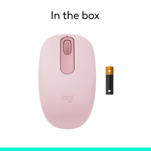 Logitech M196 Compact Ambidextrous Bluetooth Wireless Mouse - Rose | Bluetooth connectivity, no USB receiver, quiet clicks, 3 non-customizable buttons, 12-month battery life, PC Mac compatible - color: Rose