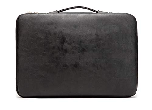 Kinmac 360° Heavy Duty Protective Laptop Sleeve Case Bag Cover with Handle for MacBook Air 13 inch,iPad Pro 13 inch and 13.3 inch HP,Dell,Lenovo,Asus,Acer Laptop (Black PU) - color: Black PU, size: 12 inch-13.3 inch