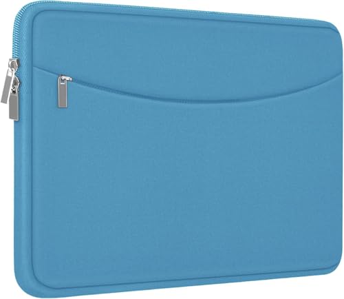 Laptop Case Sleeve 15.6 inch, Shockproof Protective Laptop Cover Briefcase Carrying Computer Bag with Accessory Pocket, Computer Bag Compatible with MacBook, HP, Dell, Lenovo, Asus, Light Blue - color: Light Blue, size: 15.6 inch