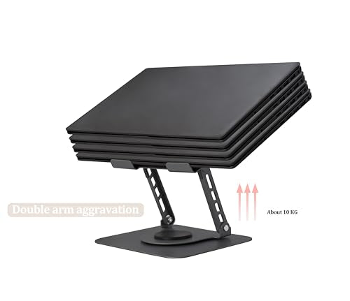 Laptop Stand Ergonomic Design, Adjustable Angel and Height, Foldable fits for laptops, notebooks up to 17.3 Inch (Grey) - color: Grey