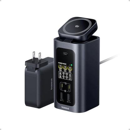 Baseus Spacemate RD1 Pro, 15-in-1 Docking Station with Dual Monitor | 180W GaN Charger, 160W Output for 4 Devices, 25W Qi2.2 Wireless Charging, Smart Display, 4K@120Hz HDMI, 10Gbps USB-C