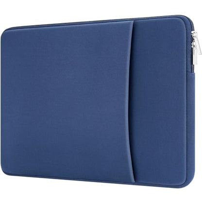 MicaYoung13-13.3 Inch Laptop Sleeve Case Padded Computer Protective Cover Bag Lightweight Shockproof Compatible with 13.3 inch Chromebook Notebook 14 inch MacBook Pro M1 M2 M3 (2021-2024), Navy Blue - color: Navy Blue, size: 13"-13.3"