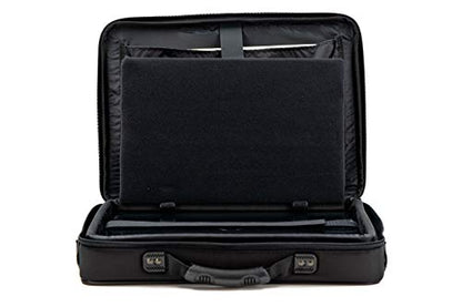 MCY LT15 Rugged 15-inch Laptop Messenger Suitcase Bag with ABS Hard Shell Frames - Black - size: 17-inch