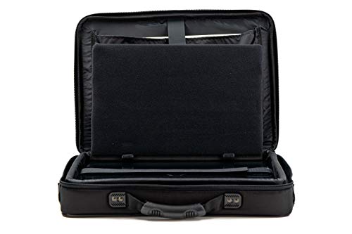 MCY LT15 Rugged 15-inch Laptop Messenger Suitcase Bag with ABS Hard Shell Frames - Black - size: 15-inch