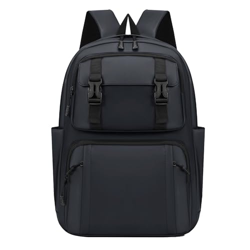 jupkem Laptop Backpack Business Travel Backpacks with USB Charging Port Water Resistant Large Capacity Daypack Gray and Black (Black)