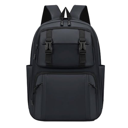 jupkem Laptop Backpack Business Travel Backpacks with USB Charging Port Water Resistant Large Capacity Daypack Gray and Black (Black)