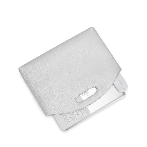 Official Document Computer Bag Stylishly Sleek with Multiple Compartments and Easy to Carry Design - color: Pearl Silver/Pu