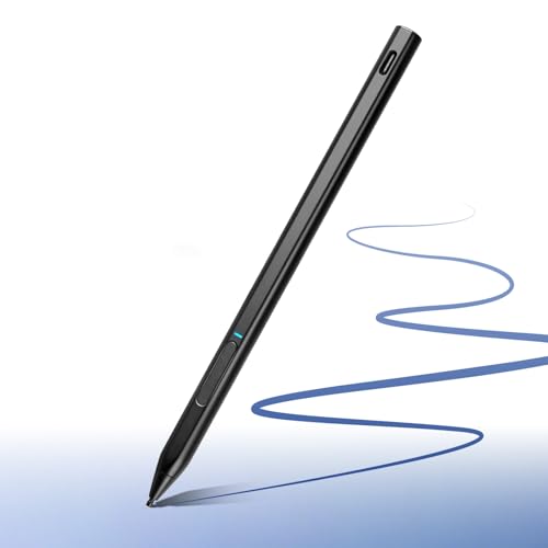 Rechargeable MPP 2.0 Tilt Pen for HP 2-in-1 Touchscreen Laptops,Genuine Digital Stylus Pen for HP Envy X360/Pavilion X360/Spectre X360 with 4096 Pressure Sensitivity and Palm Rejection,Black - color: Black